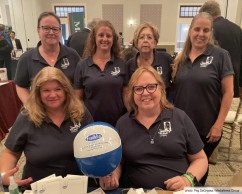 The staff of The Franklin Company in Broomall manned a booth at the Delco Chamberâ€™s B2B Rally For Business Expo Tuesday. The company provides skilled and qualified professionals at reasonable rates to area businesses. For more information, email Solutions@franklin-tech.com/. Pictured are, left to right, front, Dianne Bradley of Folsom, Patty Moffa of Havertown, back, Dorothy Ingui of Havertown, Leeann Morris of Ridley Park, Sandy Karian of Broomall, and Bernadette Montgomery of Norwood. (Peg DeGrassa/ MediaNews Group)